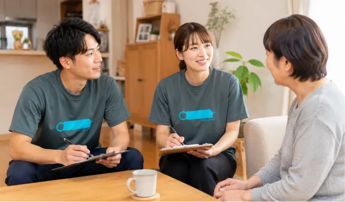 お客様と話している様子
