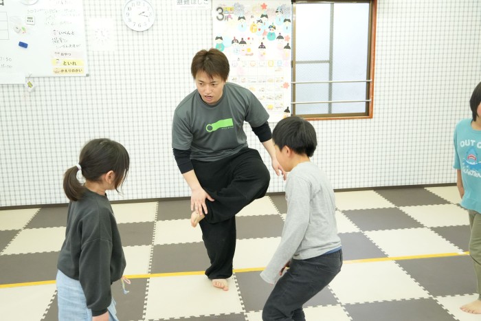 子ども達が教室に到着