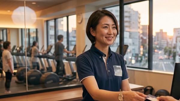 フィットネスのフロントスタッフ(パートタイム)